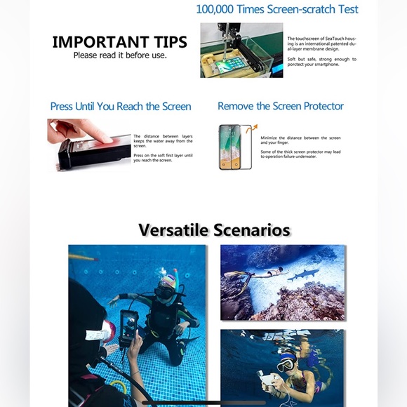SeaTouch 2 Pro with wide angle lens, macro lens, red filter, and lens adapter - Picture 7 of 16